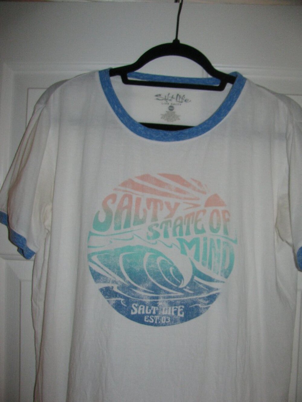 SALT LIFE - SALTY STATE OF MIND - WOMENS T-SHIRT - SIZE MEDIUM